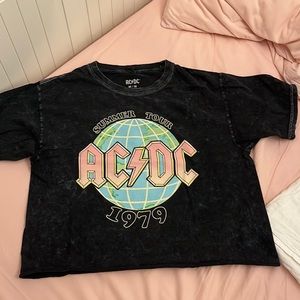 ac/dc summer tour 1979 cropped tee